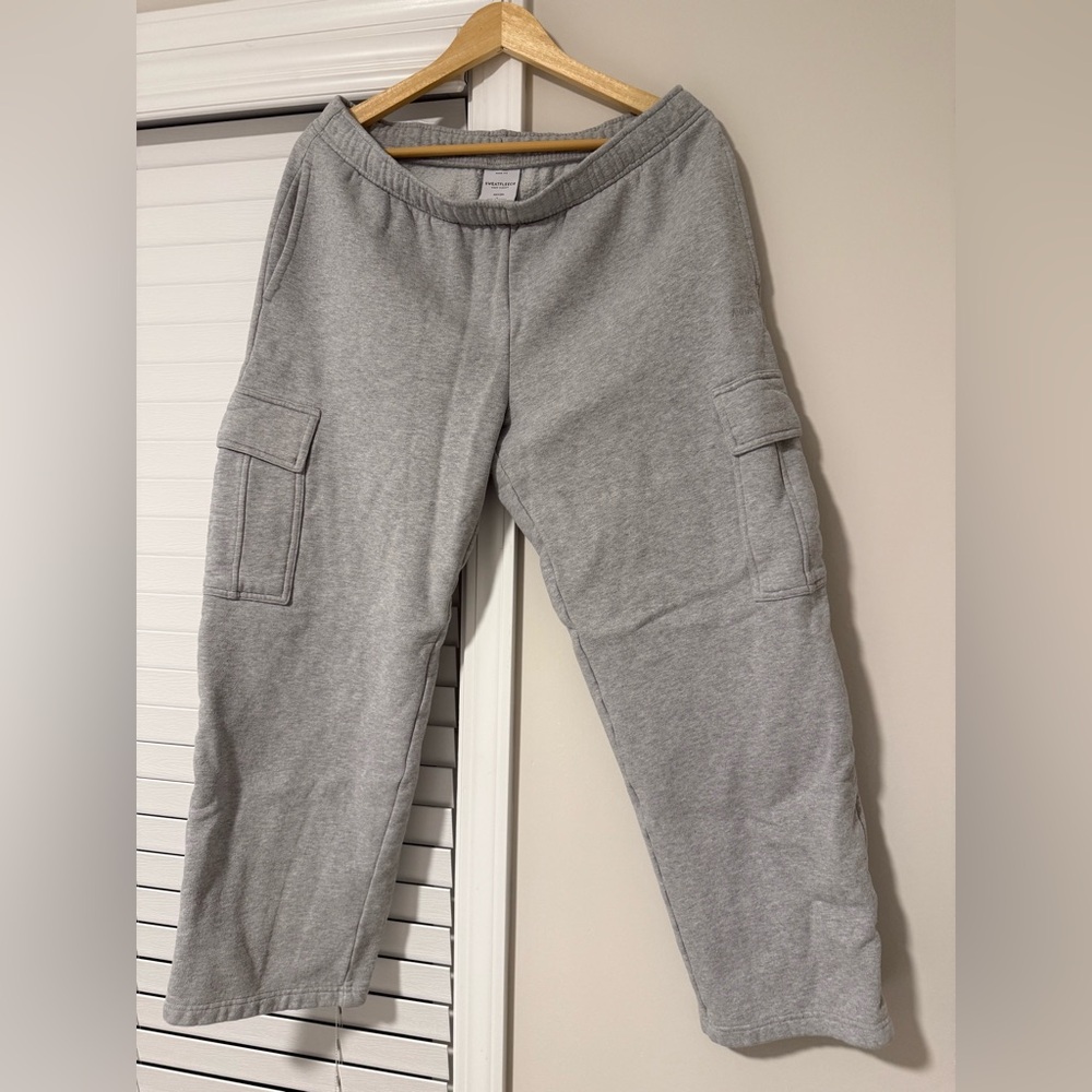 Aritzia Heather Gray Sweatfleece Pants size large